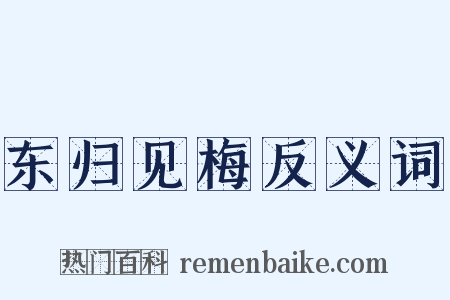 东归见梅反义词是什么意思的图片